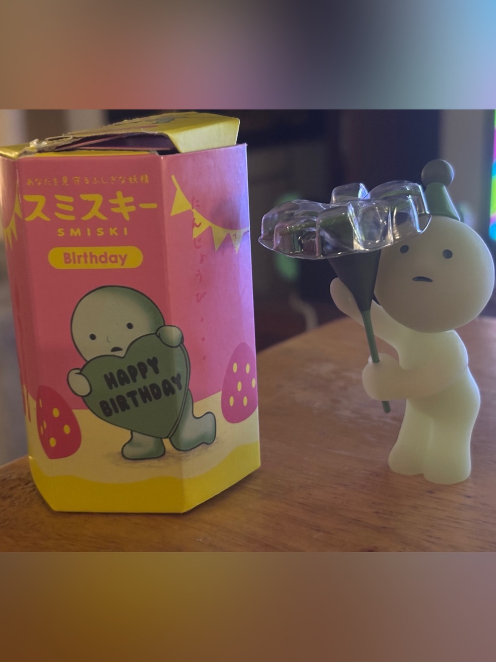 Smiski Birthday Series Smiski Popping Confetti Glow In The Dark Figure